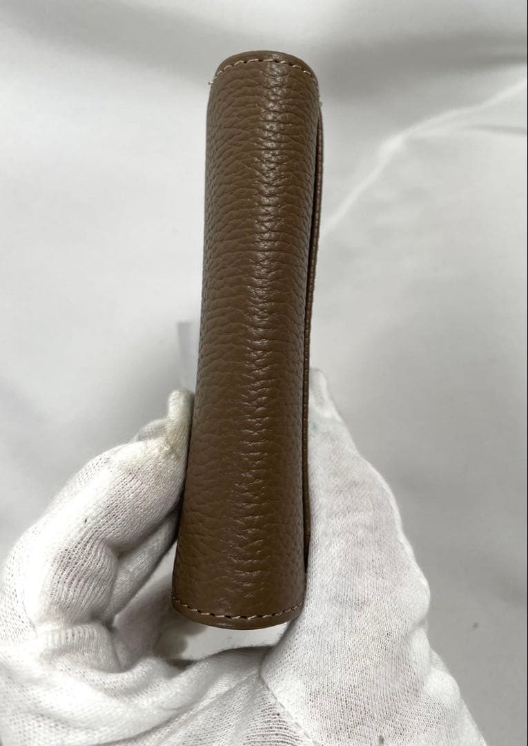 未使用 ATAO アタオ 二つ折り財布 ロトロ トープ 金運上昇 レザー 箱