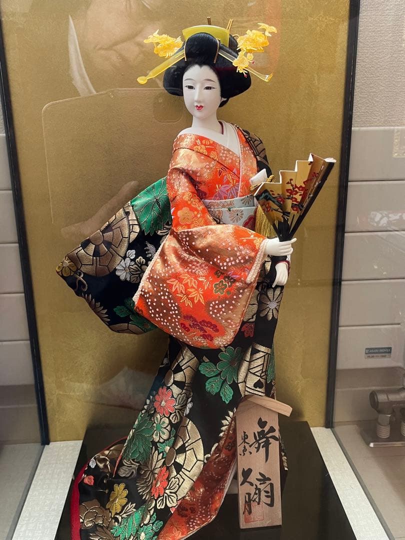 久月 舞扇 JAPANSE DOLL 久月作日本人形（尾山人形） 友禅・刺繍・片袖