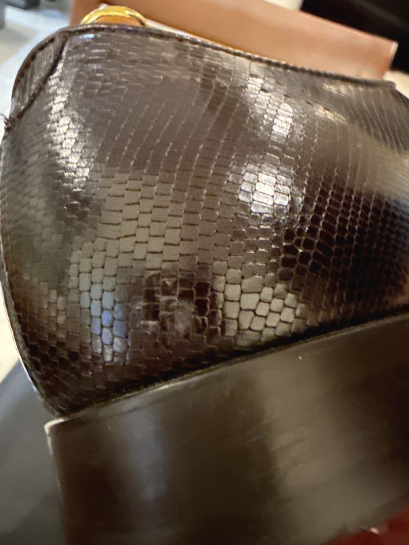 EMPORIO ARMANI リザードレザーモンクストラップ 革靴 イタリア製