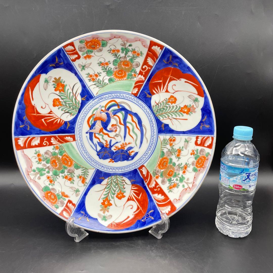 伊万里・有田焼 明治時代 色絵大皿 金彩 飾り皿 37cm - メルカリ