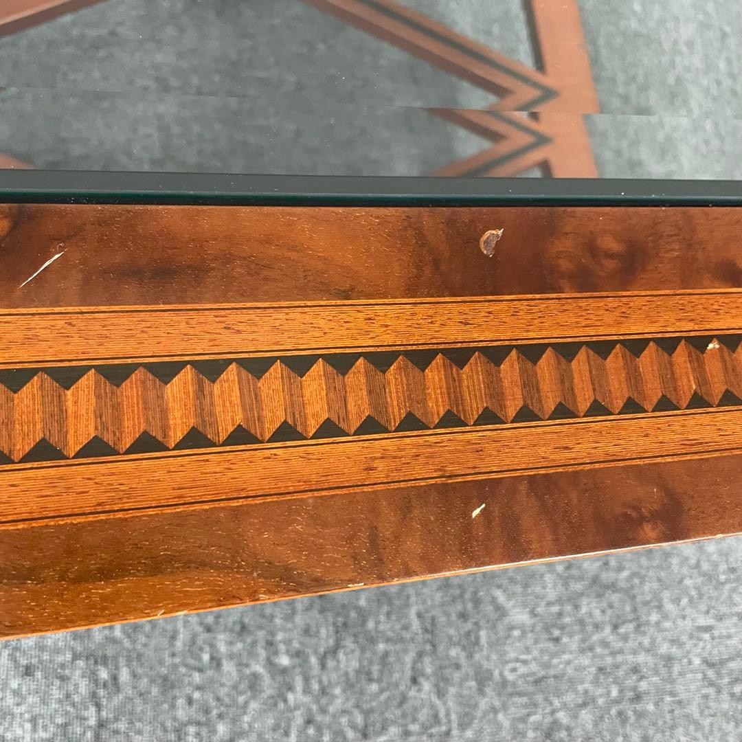 手渡し希望】アンティーク ガラステーブル ローテーブル 輸入家具