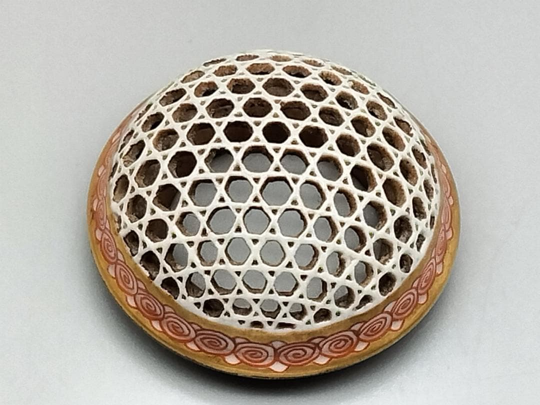 霊芝雲文 籠目透彫 火舎 吉祥文様香炉 - メルカリ