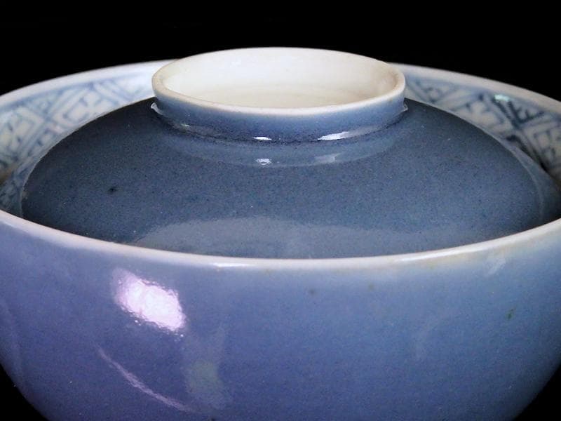 古伊万里 薄瑠璃 蓋茶碗 江戸期 E380AS-CHs - winetouritalia.com