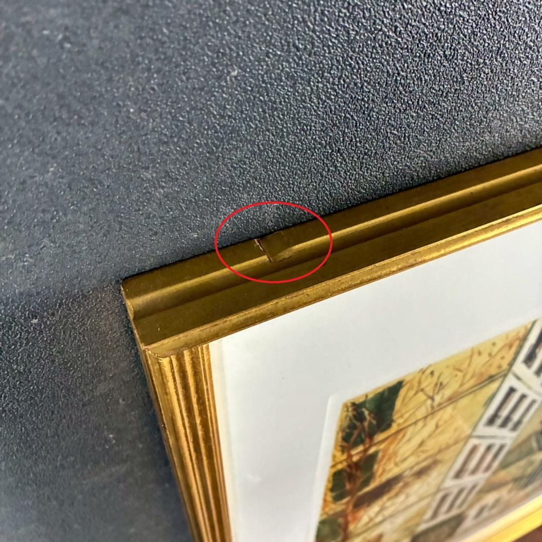 モーリス・ユトリロ「サン・セヴランの教会」リトグラフ 直筆サイン入