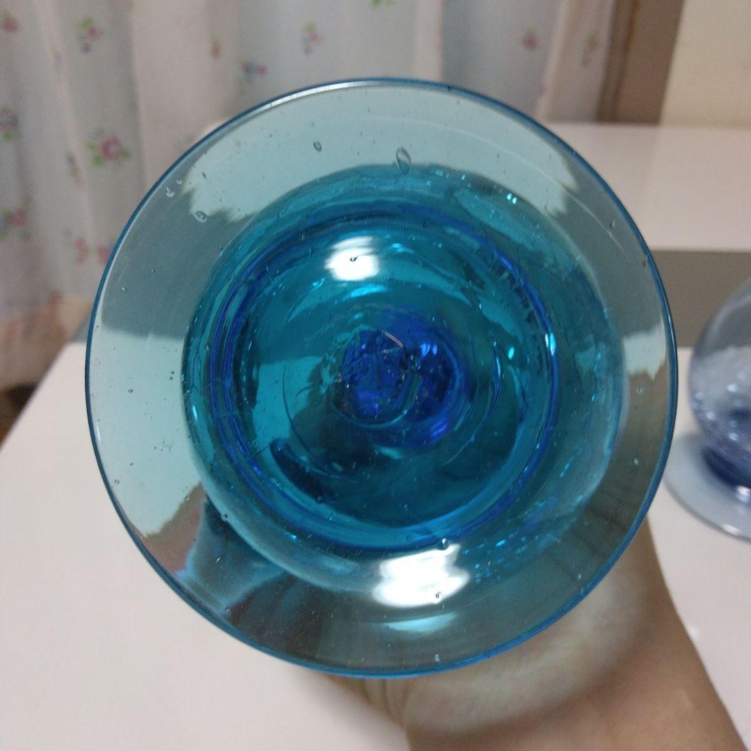 青色ガラス製ピッチャー 2個セット