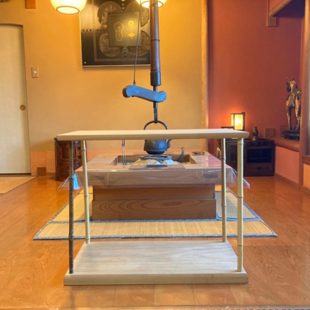 竹台子 行台子 東斉作 利休好 飾り棚 台 木製 組立式 和風 茶道具 レトロ 竹台子 行台子 東斉作 利休好 飾り棚 台 木製 組立式 和風 茶道具