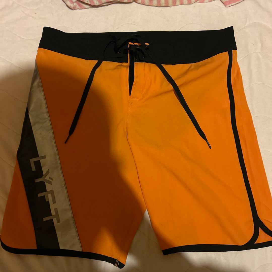 LYFT 【L】ステージショーツ 黒/オレンジ LYFT サーフパンツ M LYFT