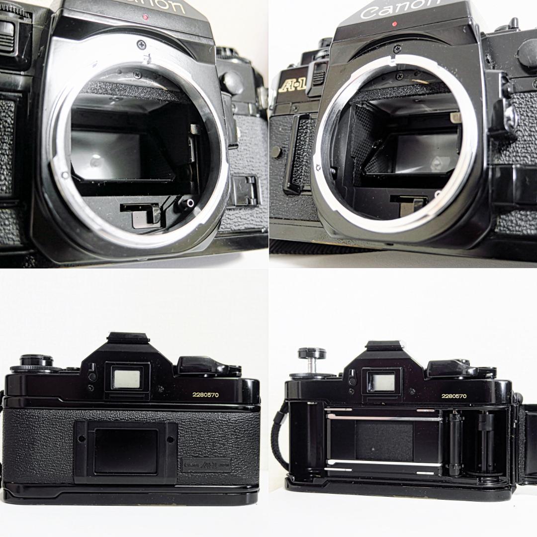 CANON A-1本体 AE-1+P本体 交換レンズ6本 取説 ジャンク