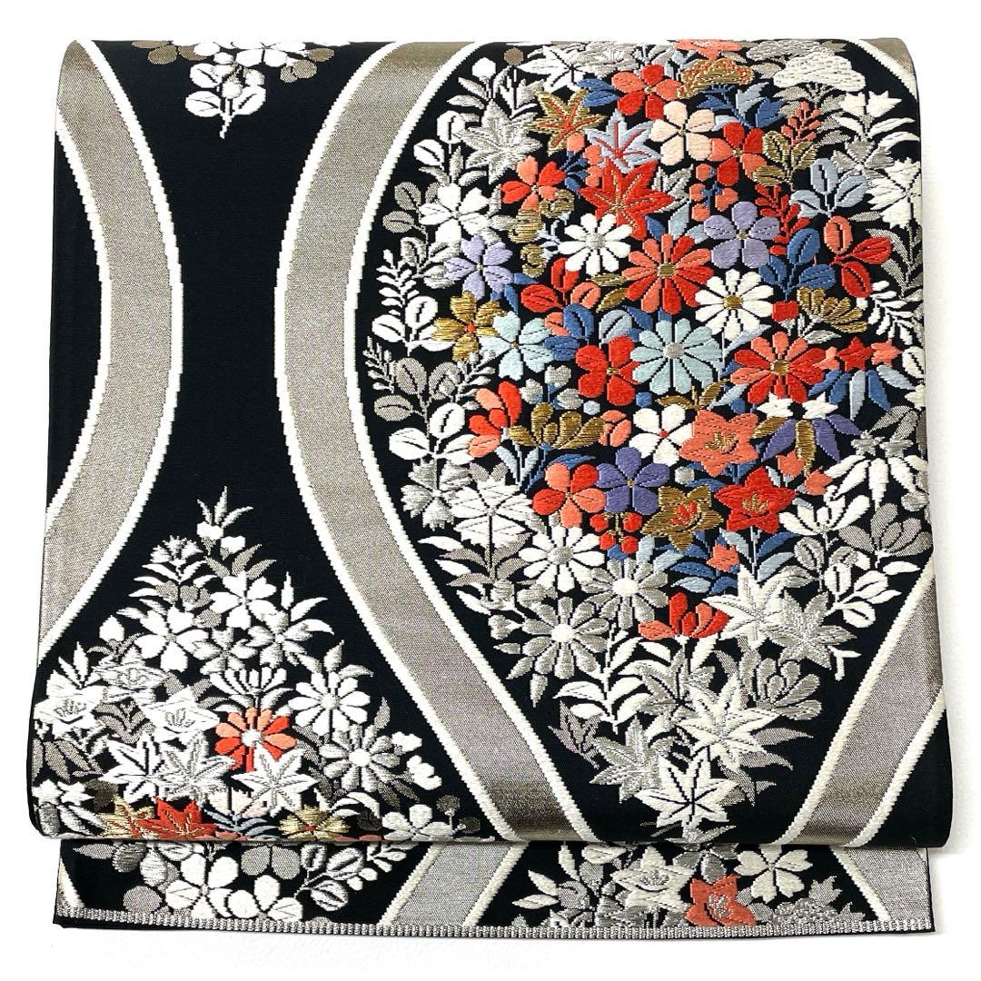 V1378 ○高級 正絹 唐織 六通 袋帯 - メルカリ