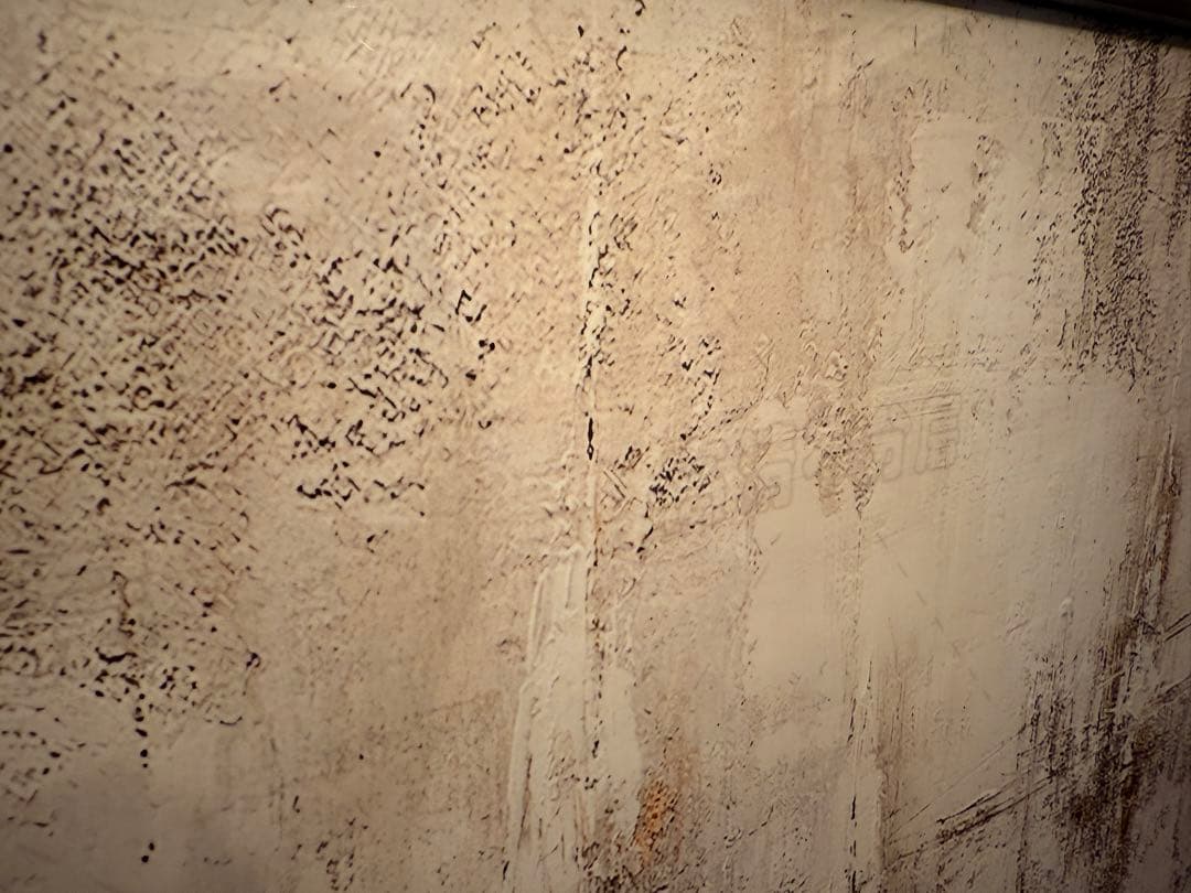 訳あり※特大抽象画 120*80cm ベージュとブラウン大きい　おしゃれ　モダン