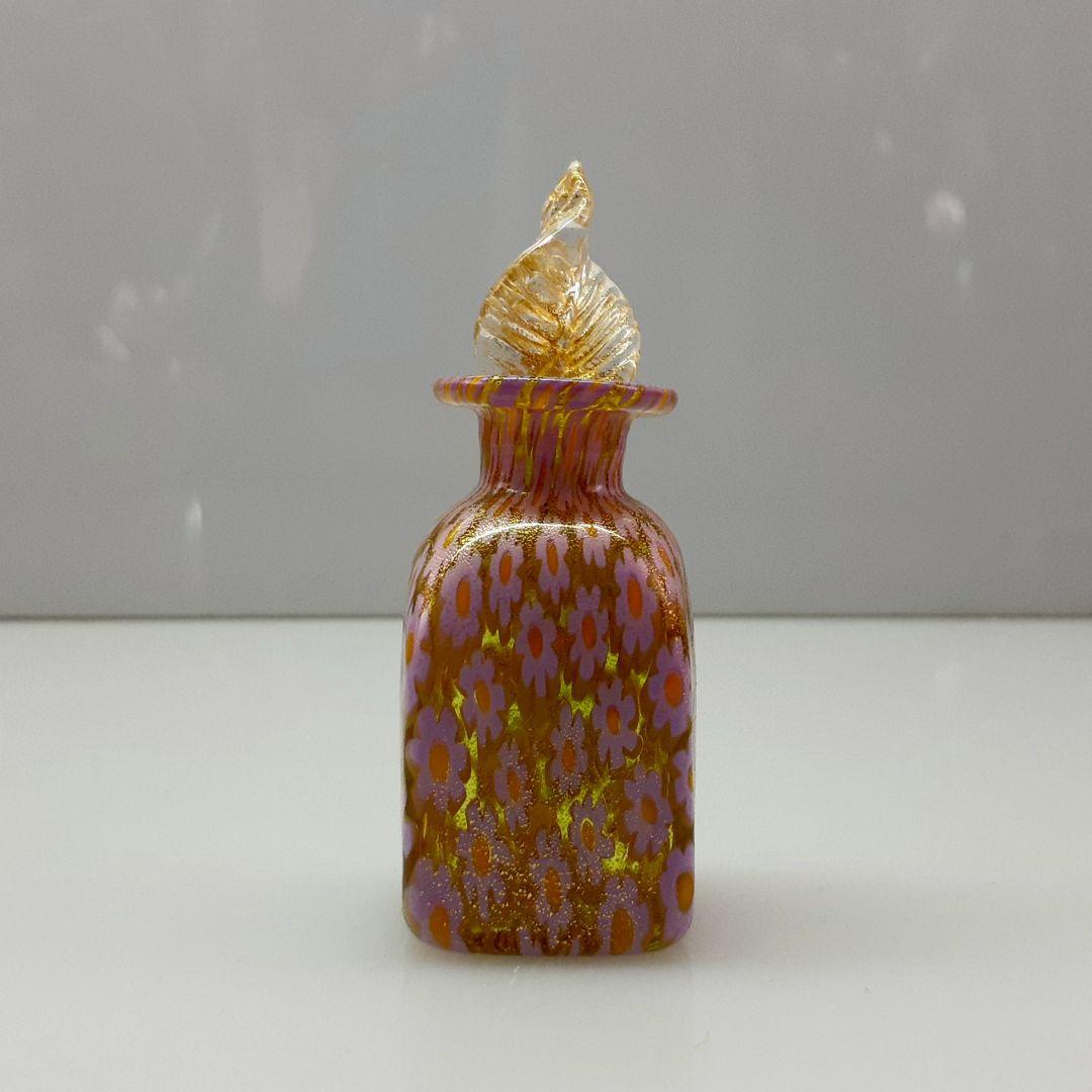 MURANO GLASS ムラノ 金彩 ミルフィオリ パフュームボトル 香水瓶
