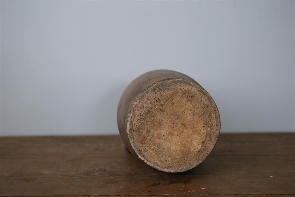 フランスアンティーク陶器ボトル//花瓶/花器/フラワーべース(86-56-1)