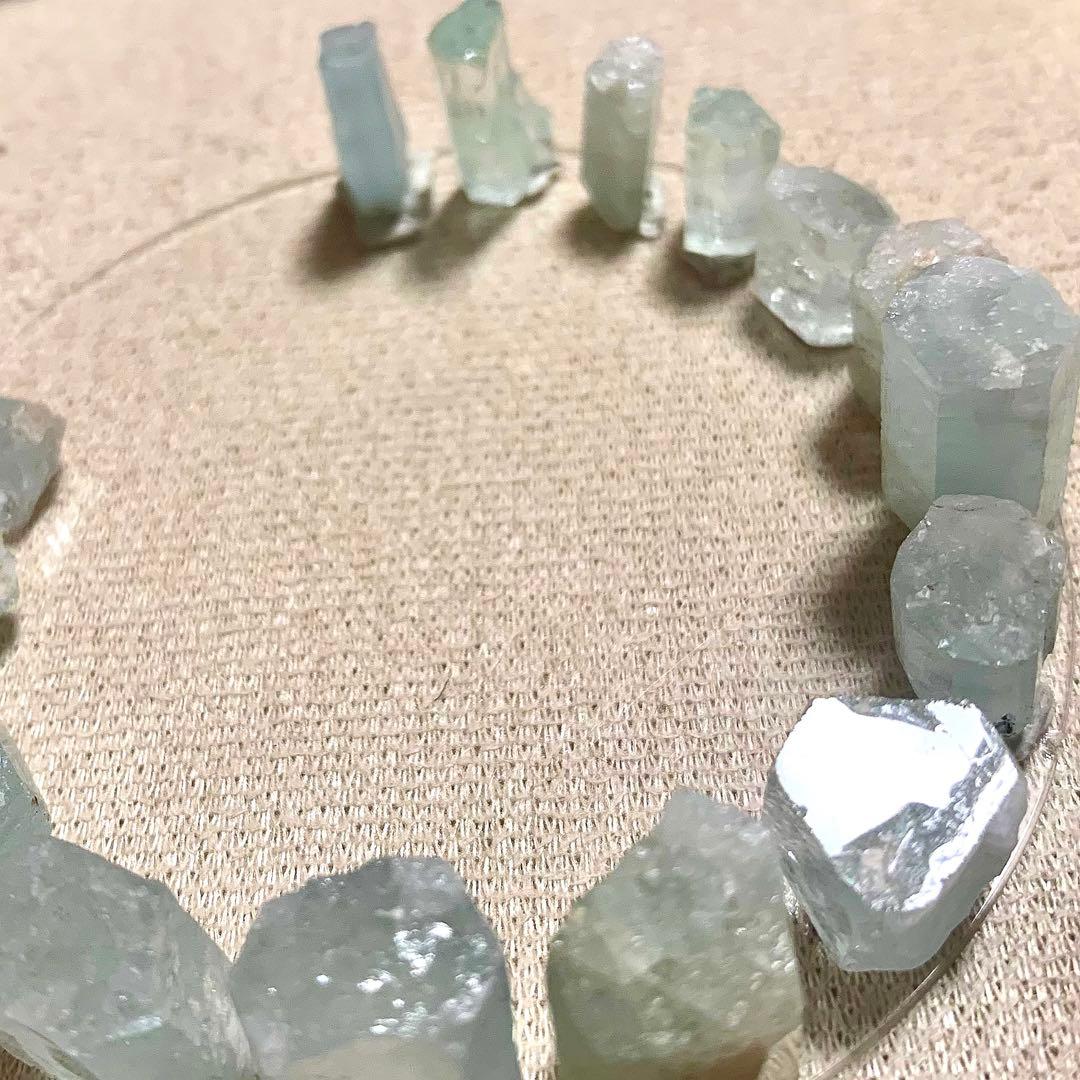 お買い得⭐︎アクアマリン原石12/15個セット/ウォーターエッチング