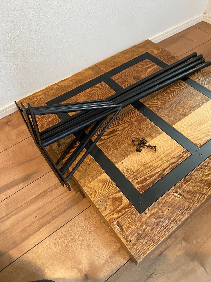 ‼️更に値下‼️お早めに★アンティーク古材テーブルアイアン脚カフェテーブル