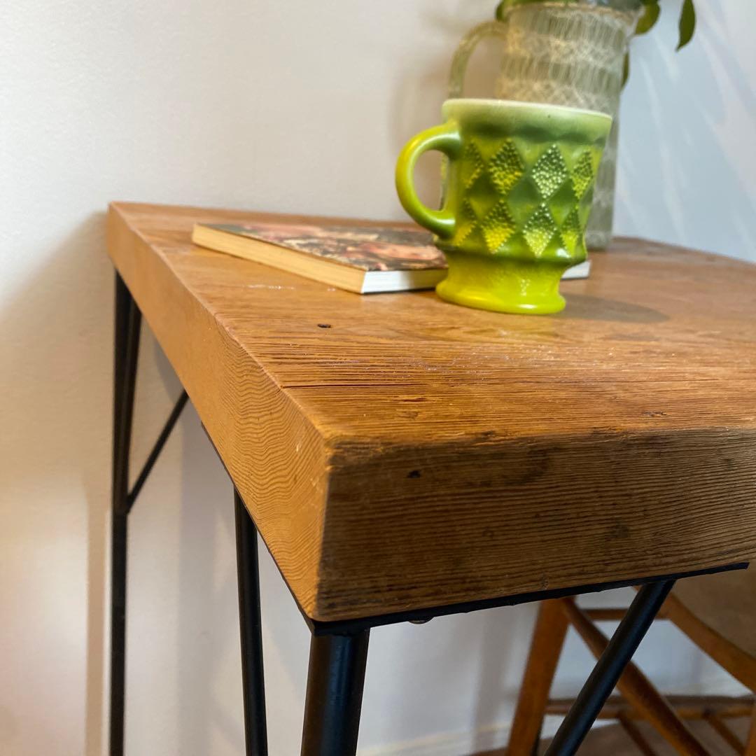 ‼️更に値下‼️お早めに★アンティーク古材テーブルアイアン脚カフェテーブル