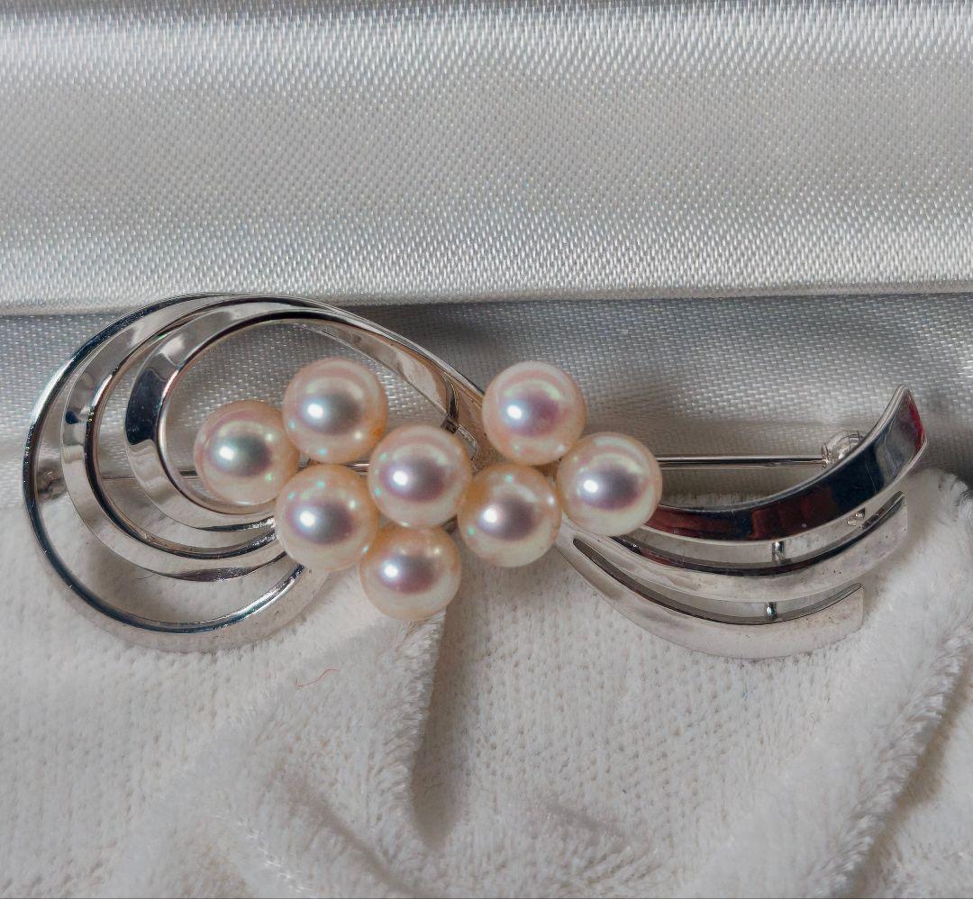 美品 最高級!!】ミキモト ブローチ パール フォーマル 8珠 皇室御用達