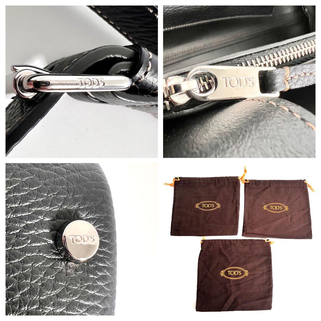 ほぼ未使用 トッズ Tタイムレス マイクロ ハンドバッグ ブラック 2way