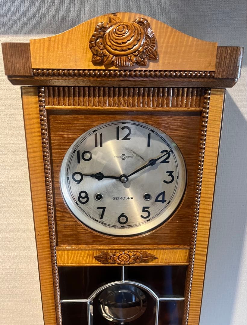 精工舎振り子時計ゼンマイ掛け時計柱時計ボンボン時計古時計