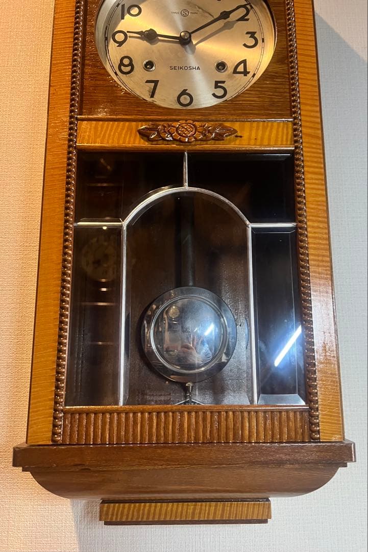 精工舎振り子時計ゼンマイ掛け時計柱時計ボンボン時計古時計