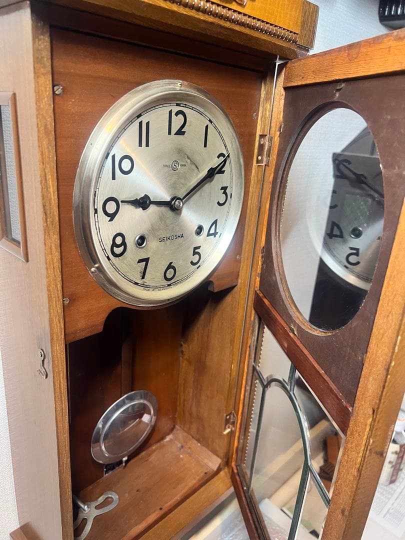 精工舎振り子時計ゼンマイ掛け時計柱時計ボンボン時計古時計