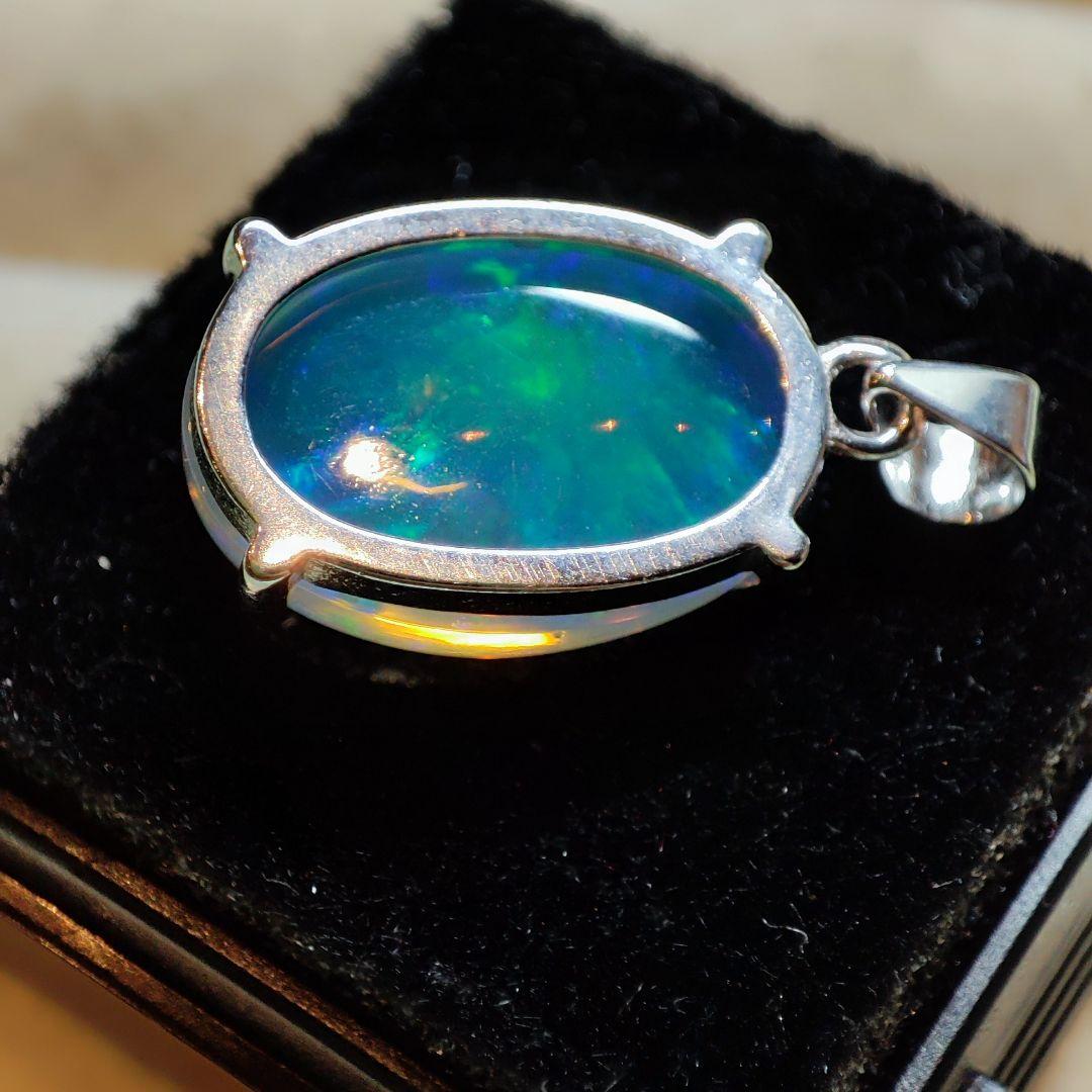 天然石エチオピアオパール ペンダントトップハンドメイド Silver925 69