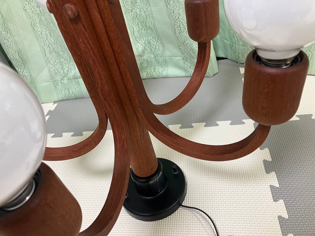 ゴ*ド様 DOMUS 木製シャンデリア C1878 ドイツ製 チーク材 ヨーロッ