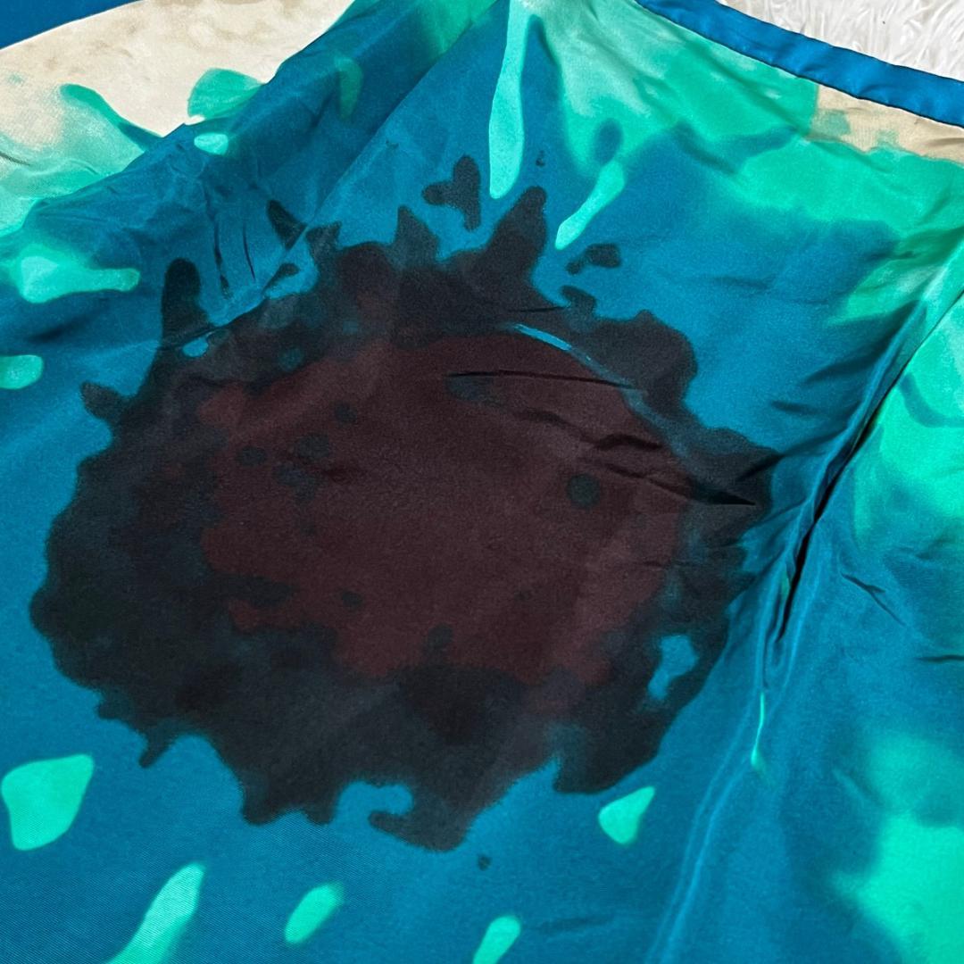 美品✨セリーヌ シルク 総柄 花 スカート グリーン 38