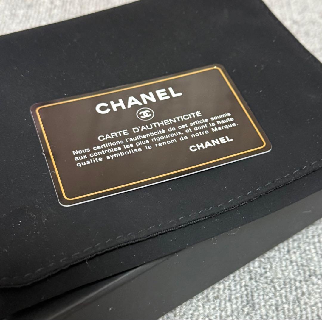 CHANEL シャネル ミニ財布 コンパクトウォレット ブルーグレー