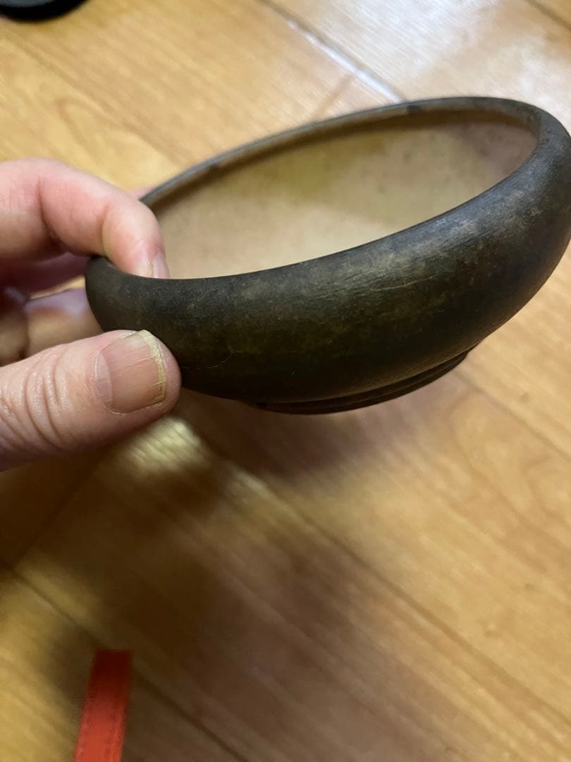 盆栽鉢 希少絶品常滑 泥珠窯正文 紫泥上紐下帯鋲
