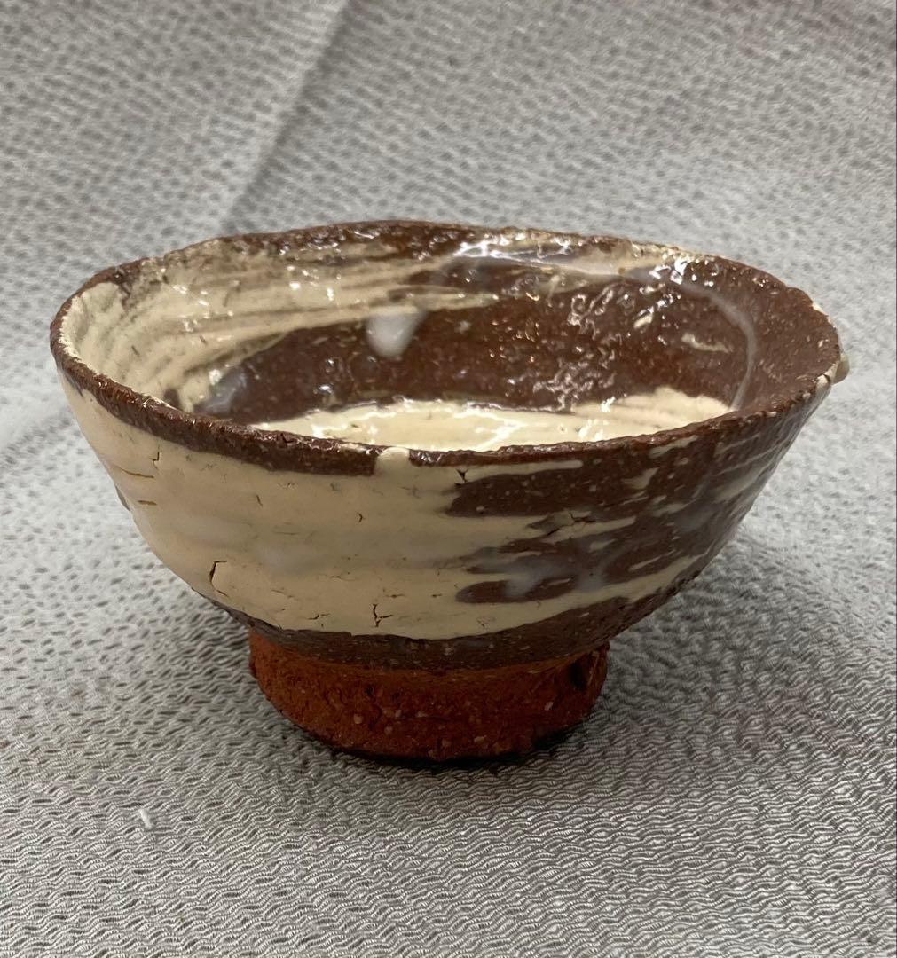 B305b 「酒盃」 四代 真清水蔵六造　共布共箱　京都　酒器　茶道具