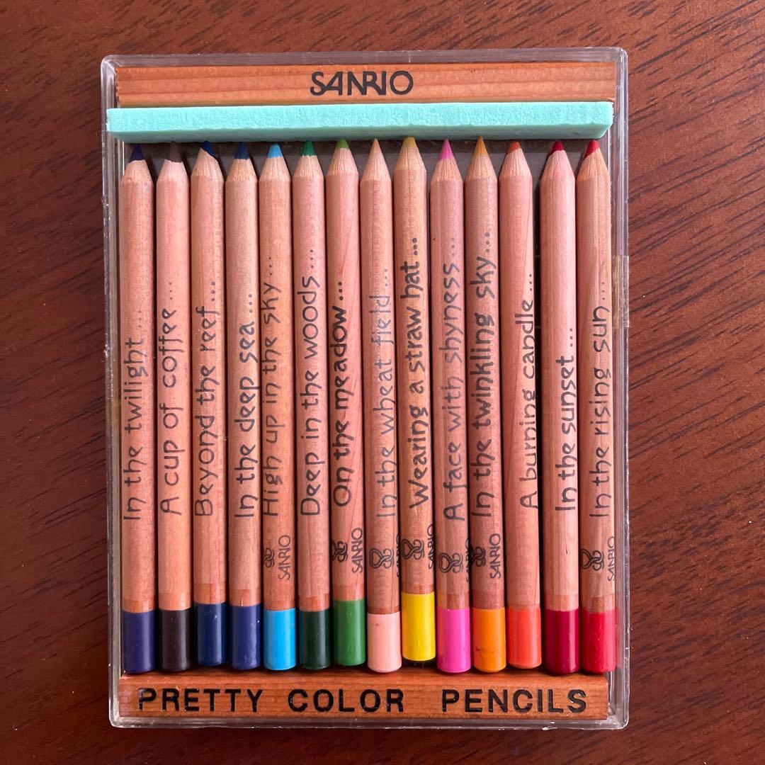 サンリオ ミニ色鉛筆14色➕四角鉛筆2本セット 昭和レトロ レア - メルカリ