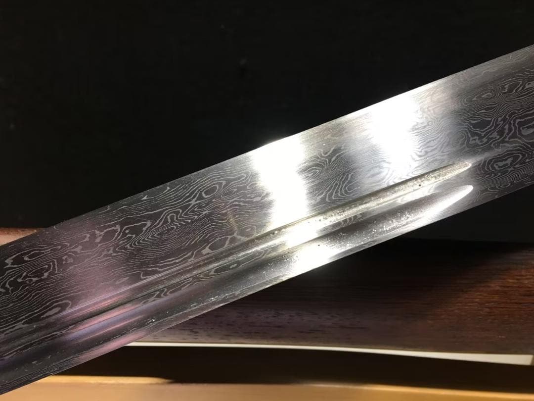 純銅装模様鋼延長苗刀 日本刀 模造刀 居合刀
