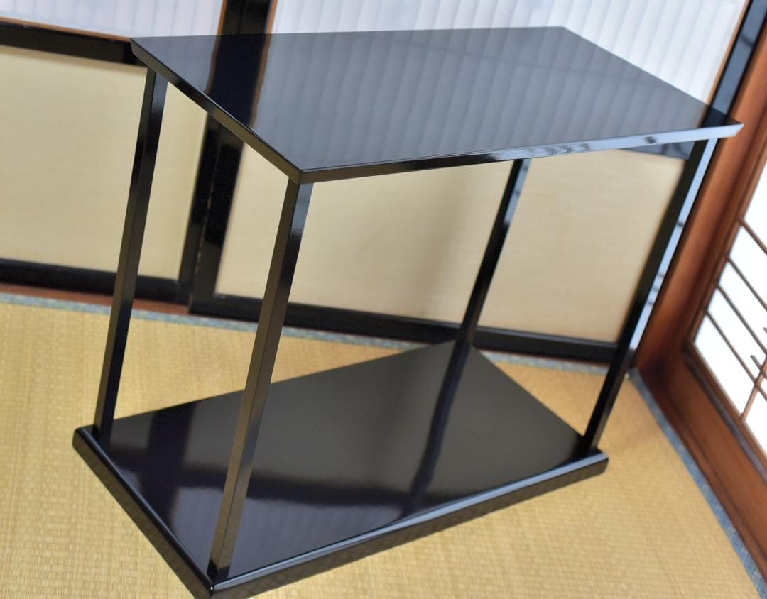 弘徳造 真塗台子組立式【極上品】飾り棚 お茶道具／共箱 ほぼ未