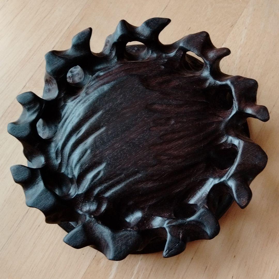 中国骨董陶磁器を乗せる安定した鑑賞台、台座最高級天然紫壇細工