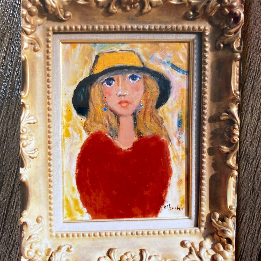 絵画油彩画油絵「三陸の海」4F 菊地正則渡仏美品手描き原画額付き