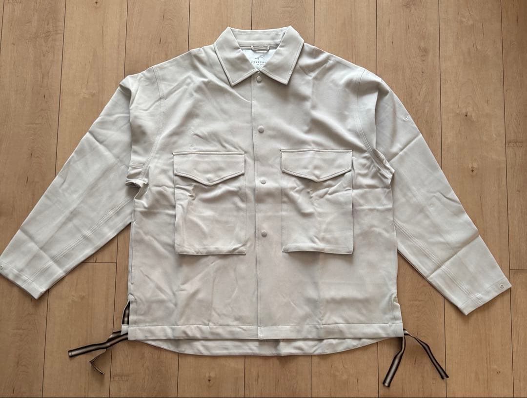 ストレッチツイル/グログランジャケット M グレージュ