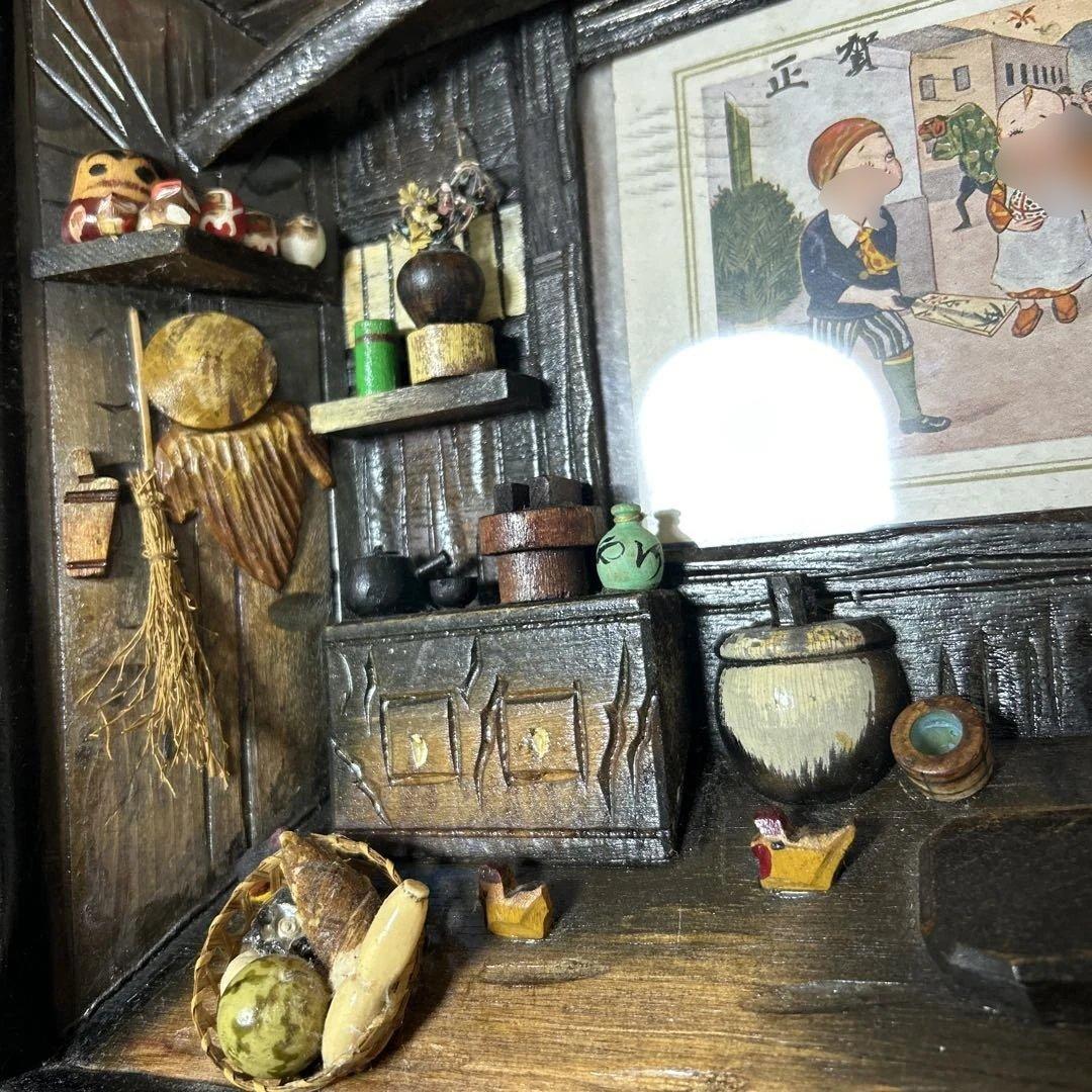 人形作家 田中徳斎 遠近法 囲炉裏 古民家 壁掛け