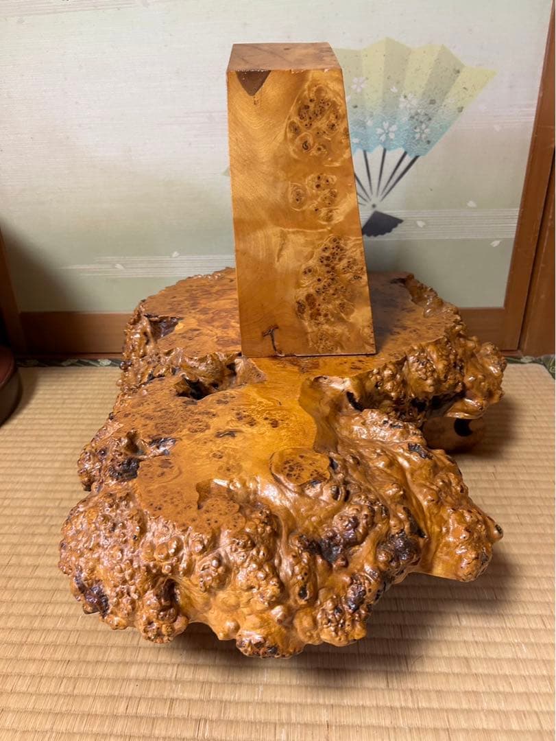 瘤花台 王将 置き物 天然木 飾り駒 王将 7寸 - Shimanuki Online Shop