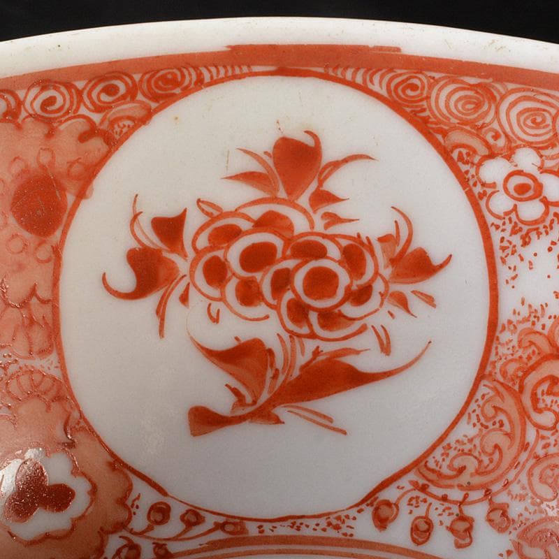 九谷焼 古九谷 宮本窯 赤絵 花文鉢 茶碗 C R6510 - winetouritalia.com