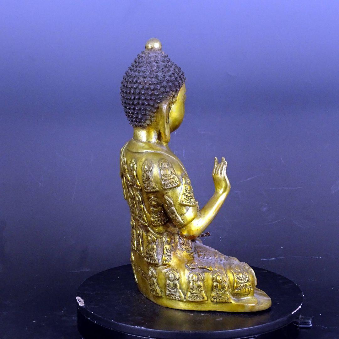 仏教美術 仏像 釈迦仏像 仏堂奉納 銅製 鎮宅辟邪 開運風水 招財 置物工芸