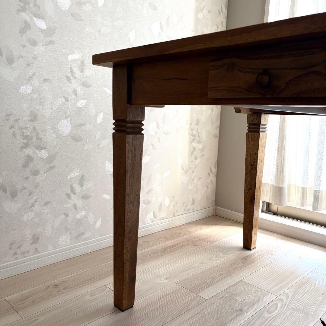 【ぺんたん】チーク無垢材 ダイニングテーブル190cm ☆店舗什器にも