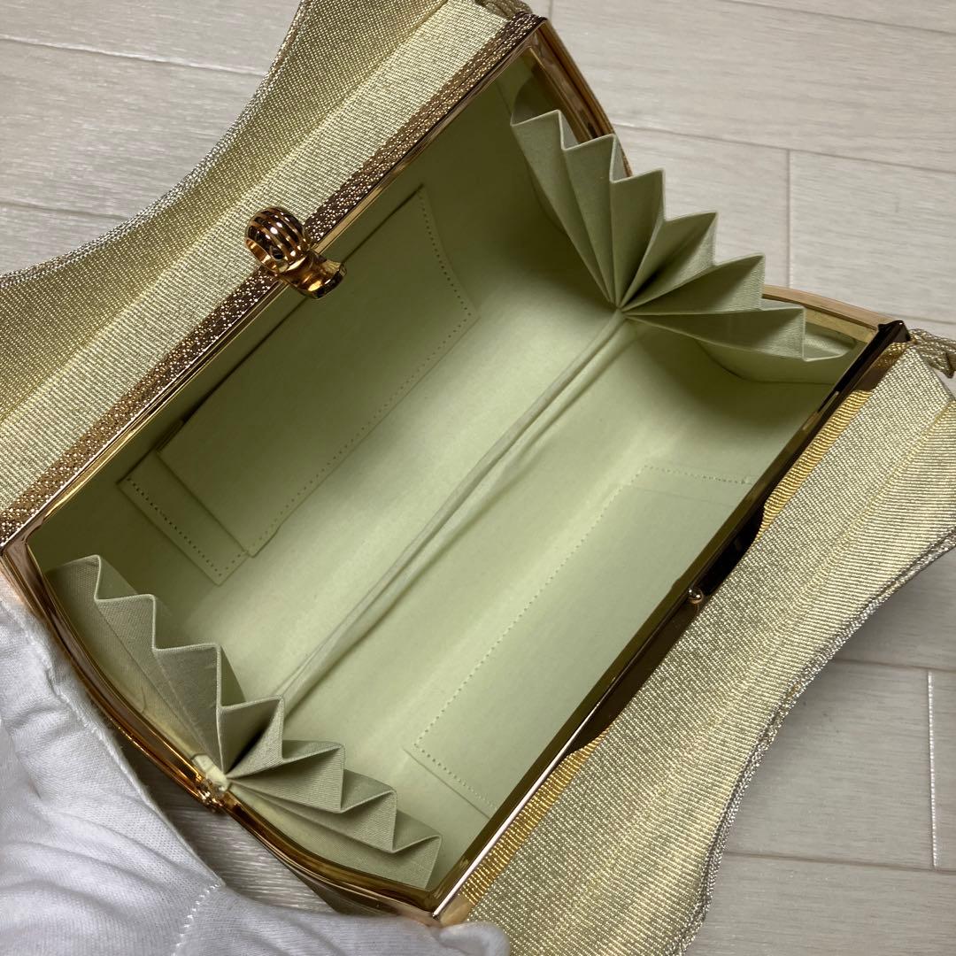 《未使用》和装バッグ　ハンドバッグ　帯地　ゴールド