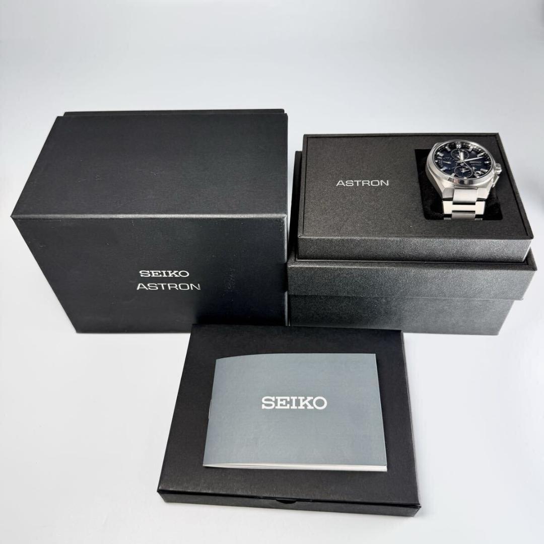 極美品 セイコー アストロン 腕時計 GPS ブルー文字盤 チタン JJ033