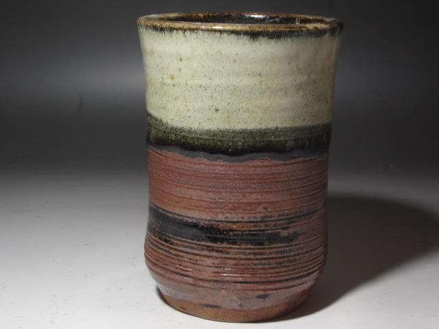 ☆ 濱田庄司 地釉流掛花生 味わい深い一品です☆x395