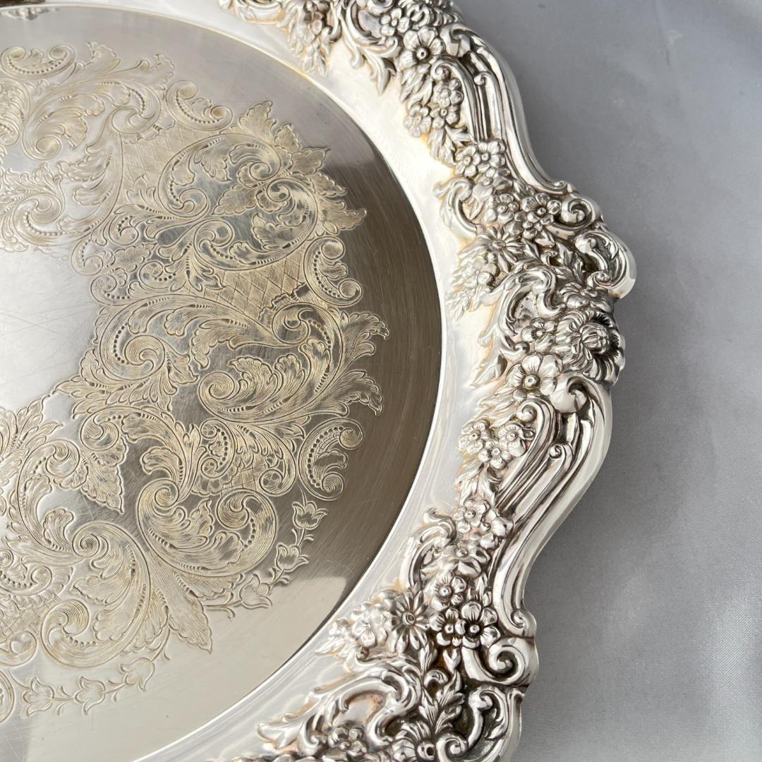 【英国】 ギャラリートレー / ドリンクトレー サークル型 37cm