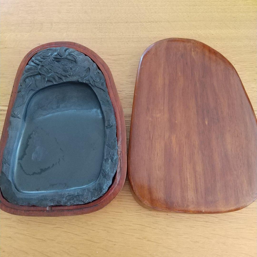 龍の彫刻 硯