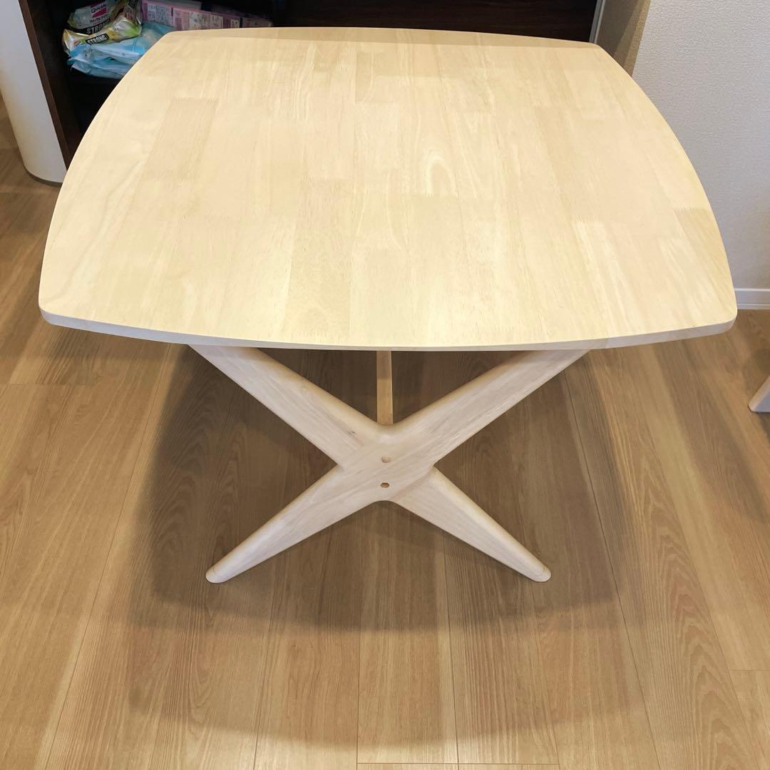 リビングダイニングテーブル(リラックスワイド 90×90 ホワイトウォッシュ)