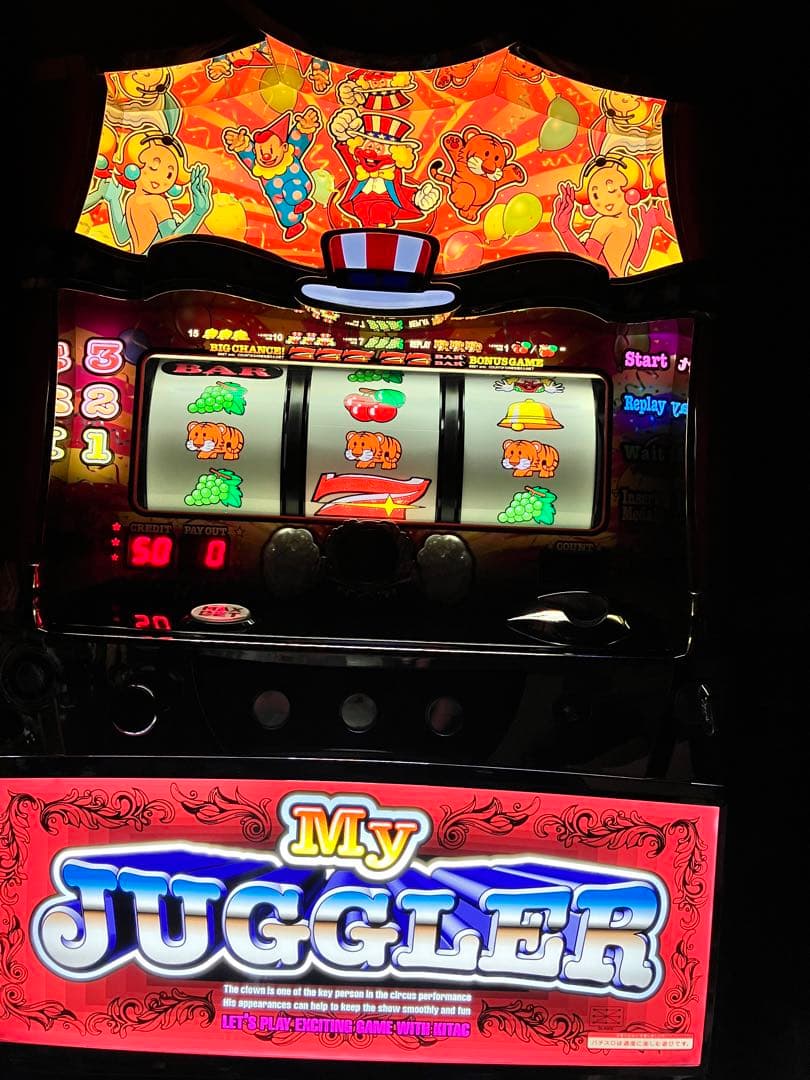 パチスロ実機.マイジャグラー4.コイン不要機