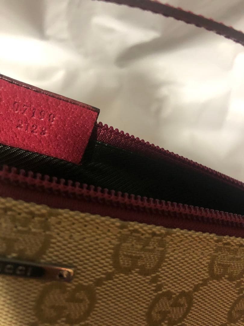 GUCCI GGキャンバス ハンドバッグ　アクセサリーポーチ