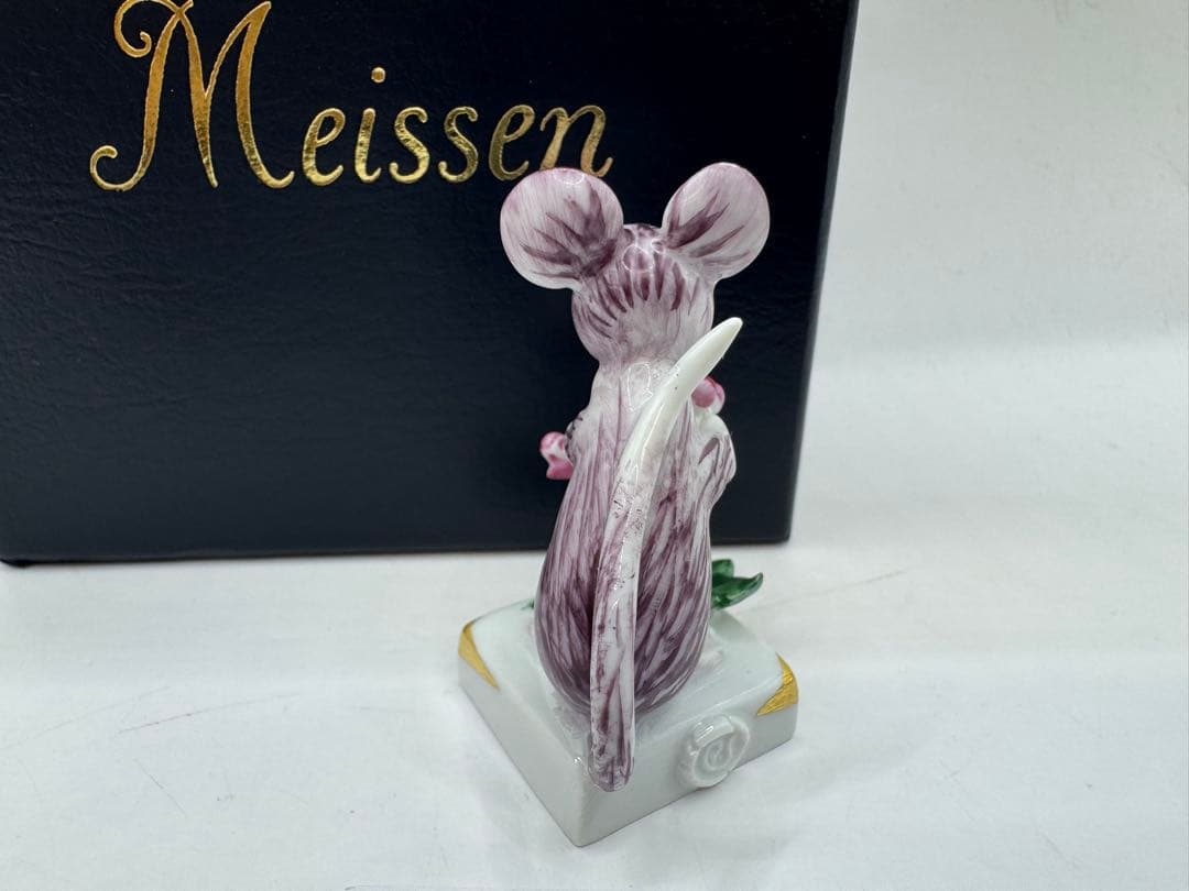 極美品 Meissen マイセン 干支シリーズ フィギュリン 鼠 ネズミ